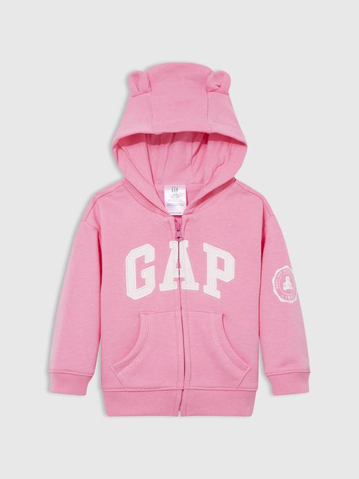 Kız Bebek Pembe Gap Logo Fermuarlı Sweatshirt