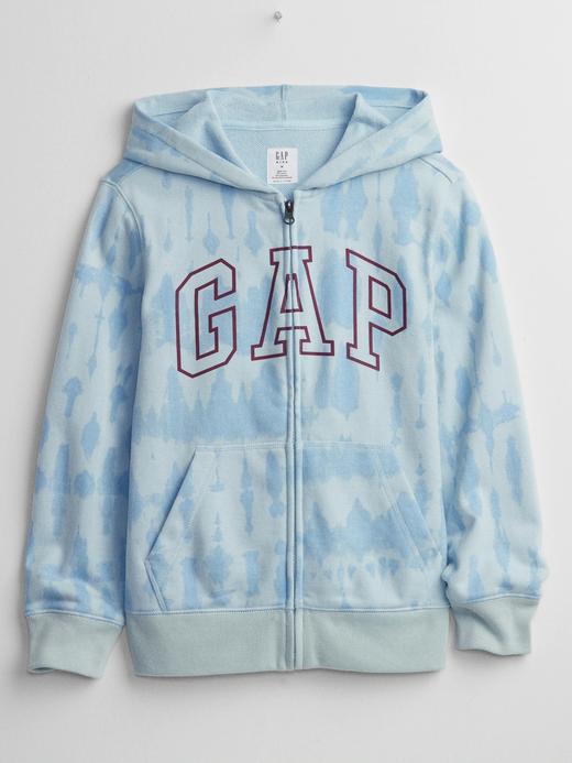 Erkek Çocuk Mavi Batik Gap Logo Kapüşonlu Sweatshirt