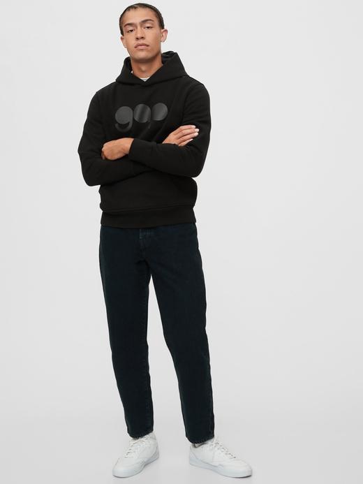 Erkek Kahverengi Gap Logo Kapüşonlu Sweatshirt
