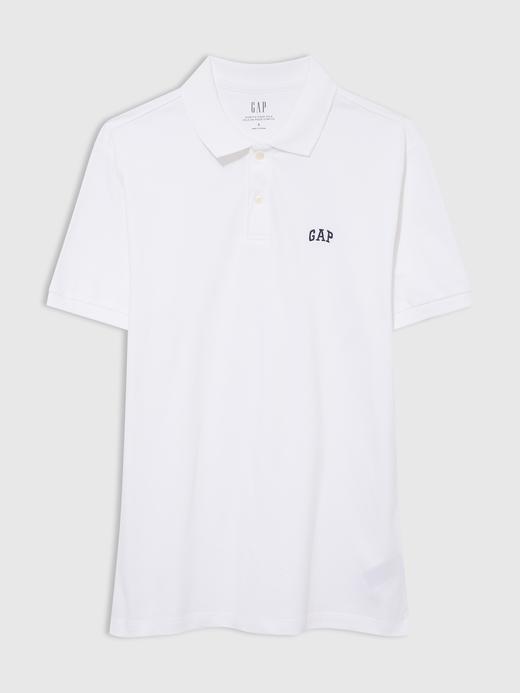 Erkek Beyaz Gap Logo All Day Polo T-Shirt