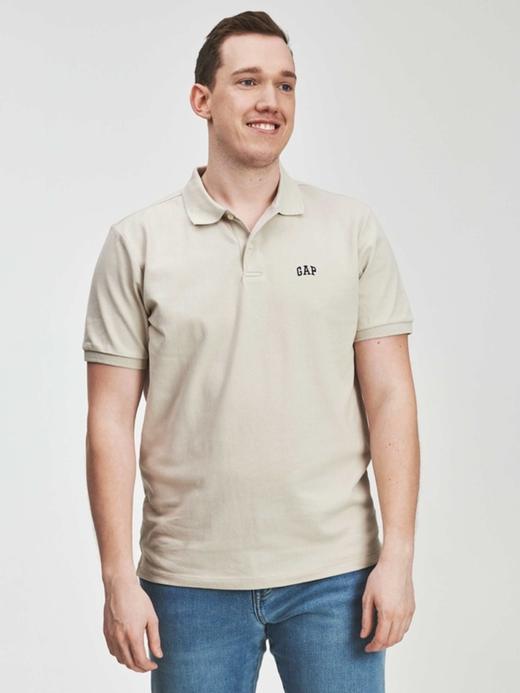 Erkek Krem Gap Logo All Day Polo T-Shirt