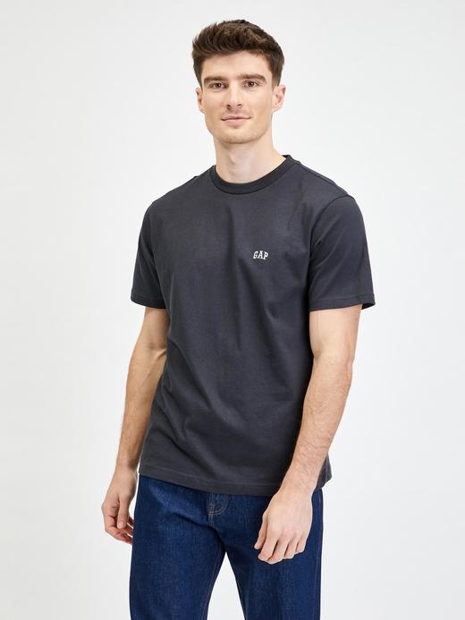 Erkek Siyah Gap Logo Organik Pamuk T-Shirt