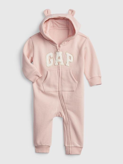 Kız Bebek Pembe Gap Logo Tek Parça Tulum