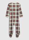 Erkek Bebek Çok Renkli 100% Organik Pamuk Tek Parça Ekoseli Pijama
