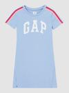 Kız Çocuk Mavi Gap Logo Elbise