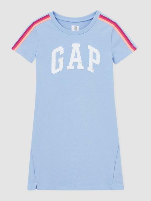 Kız Çocuk Mavi Gap Logo Elbise