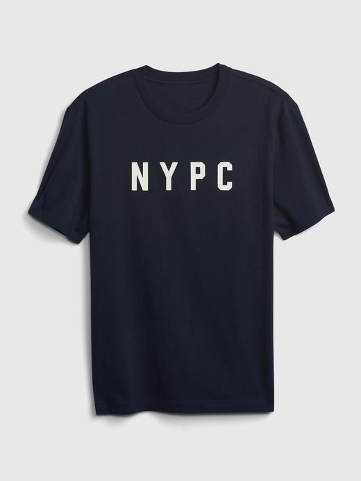 Erkek Lacivert Gap x New York Pioneer Club Grafik Baskılı T-Shirt