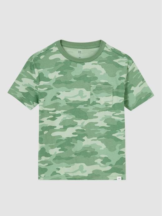 Erkek Çocuk Yeşil Kısa Kollu Cep Detaylı T-Shirt