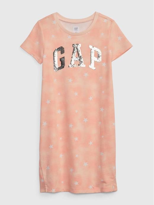 Kız Çocuk Şeftali Gap Logo Elbise