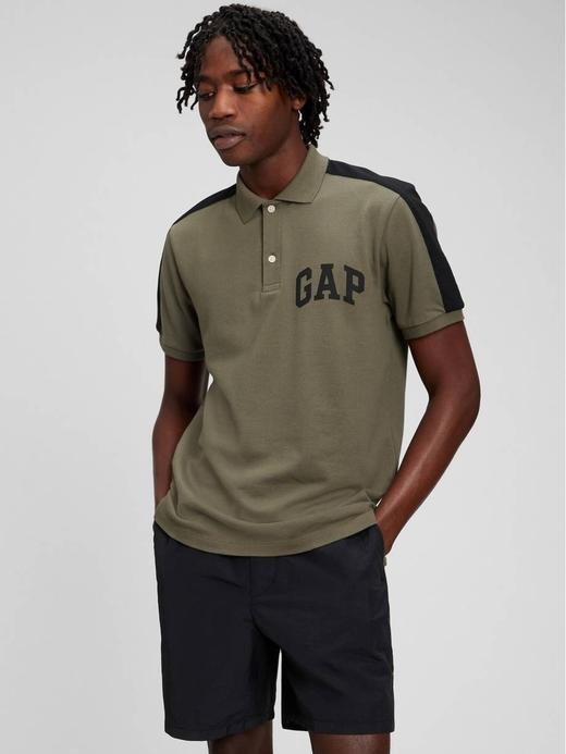 Erkek Haki Gap Logo Polo T-Shirt