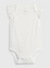 Kız Bebek Beyaz 100% Organik Pamuk Mix and Match Fırfır Detaylı Bodysuit