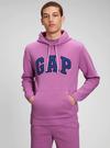 Erkek Mor Gap Logo Kapüşonlu Sweatshirt