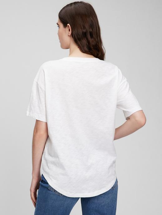 Kadın Açık Mavi 100% Organik Pamuk T-Shirt