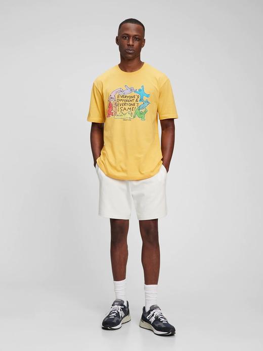 Erkek Sarı Gap x Frank Ape Grafik Baskılı T-Shirt