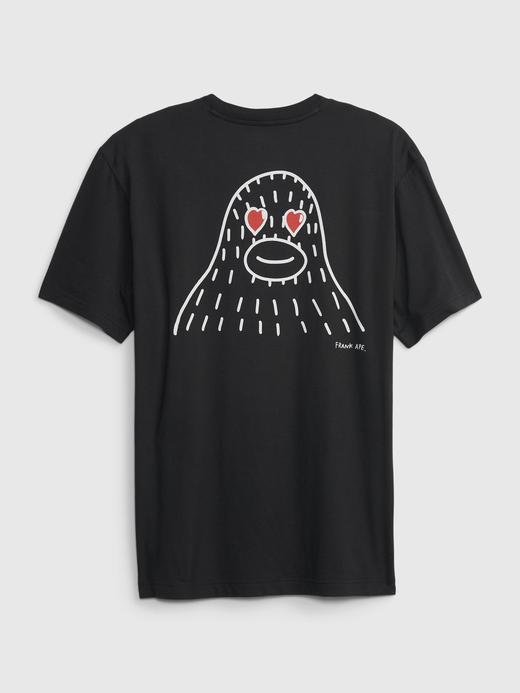 Erkek Pembe Gap x Frank Ape Grafik Baskılı T-Shirt