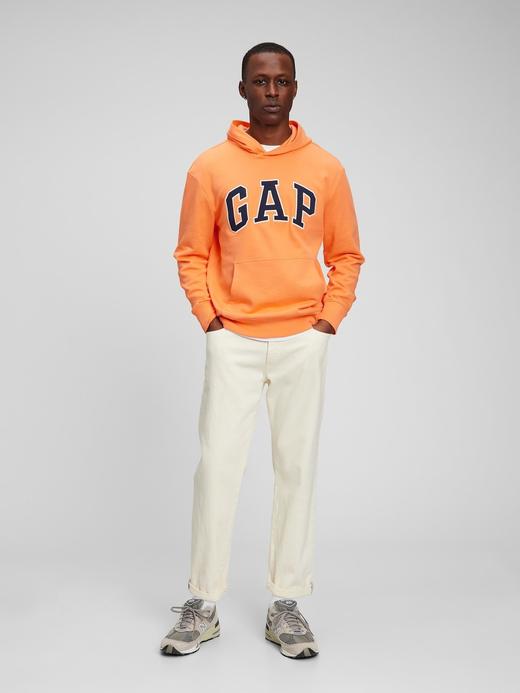 Erkek Turuncu Gap Logo Kapüşonlu Sweatshirt