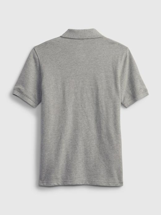 Erkek Çocuk Beyaz 100% Organik Pamuk Polo Yaka T-Shirt