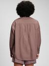Kadın Kahverengi Oversize Gömlek