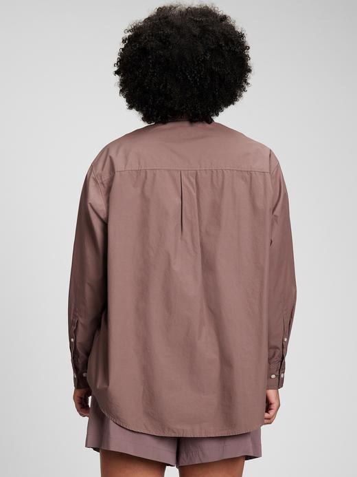 Kadın Kahverengi Oversize Gömlek
