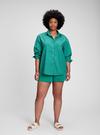 Kadın Yeşil Oversize Gömlek