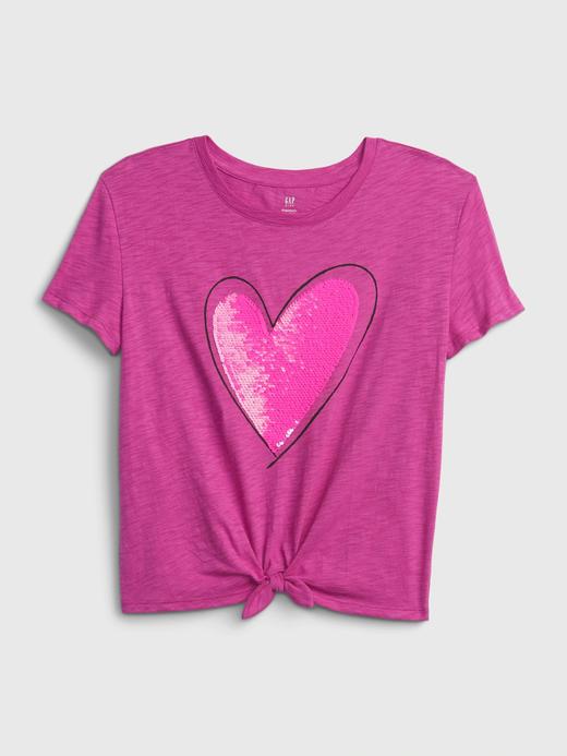 Kız Çocuk Fuşya %100 Organik Pamuk İşleme Detaylı T-Shirt