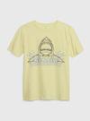 Erkek Çocuk Sarı 100% Organik Pamuk Grafik Baskılı T-Shirt