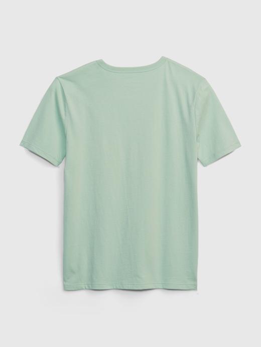 Erkek Çocuk Mercan 100% Organik Pamuk Grafik Baskılı T-Shirt