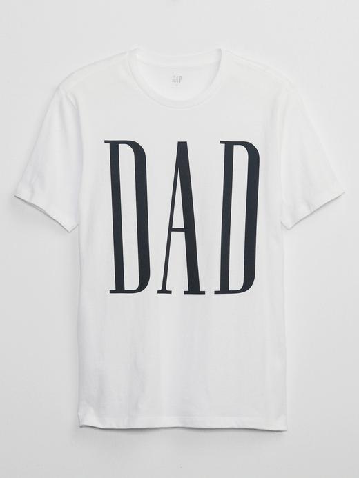 Erkek Beyaz DAD Grafik Baskılı Kısa Kollu T-Shirt