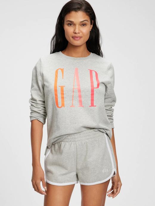 Kadın Gri Gap Logo Bisiklet Yaka Sweatshirt