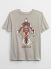 Erkek Çocuk Açık Gri Marvel Grafik Baskılı T-Shirt