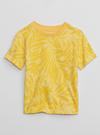Erkek Bebek Sarı Cep Detaylı Grafik Baskılı T-Shirt