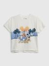 Erkek Bebek Beyaz Disney Mickey Mouse Grafik Baskılı T-Shirt