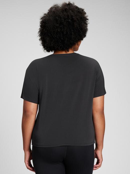 Kadın Siyah GapFit Kısa Kollu T-Shirt