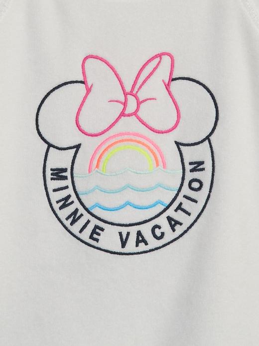 Kız Bebek Beyaz Disney Minnie Mouse Grafik Baskılı T-Shirt