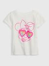 Kız Bebek Beyaz Disney Minnie Mouse 100% Organik Pamuk T-Shirt