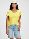 Kadın Sarı Favorite V Yaka T-Shirt