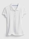 Kız Çocuk Beyaz Kısa Kollu Polo Yaka T-Shirt