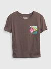 Kız Çocuk Kahverengi Gap X Bailey Elder Grafik Baskılı T-Shirt