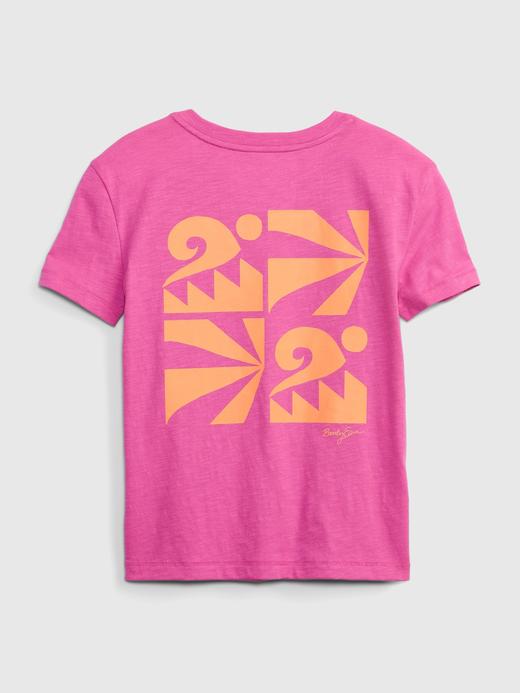 Kız Çocuk Pembe Gap X Bailey Elder Grafik Baskılı T-Shirt