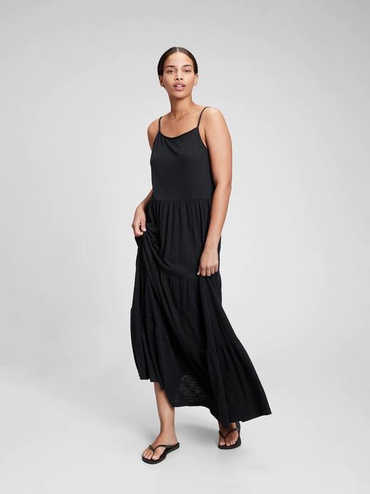 Kadın Siyah ForeverSoft Askılı Midi Elbise