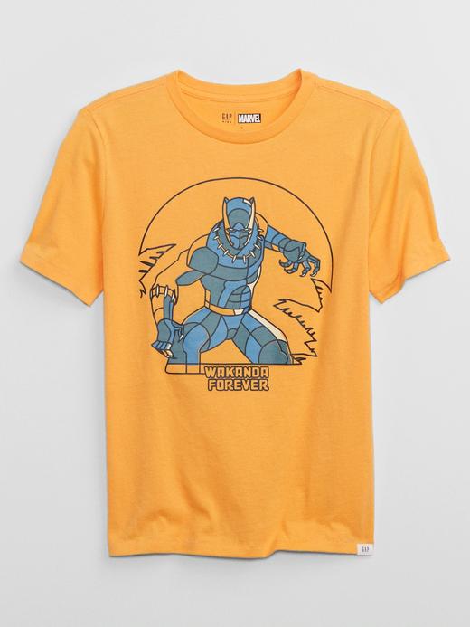 Erkek Çocuk Turuncu Marvel Grafik Baskılı T-Shirt