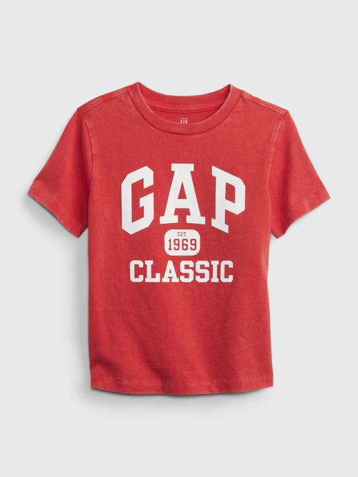 Erkek Bebek Kırmızı Gap Logo %100 Organik Pamuk T-Shirt