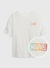 Erkek Çocuk Beyaz Marvel Superhero Grafik Baskılı T-Shirt