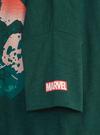 Erkek Çocuk Koyu Yeşil Marvel Superhero Grafik Baskılı T-Shirt