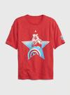 Erkek Çocuk Kırmızı Marvel Superhero Grafik Baskılı T-Shirt