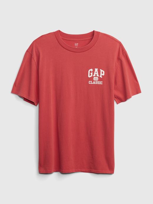  Kırmızı 100% Organik Pamuk Gap Logo T-Shirt