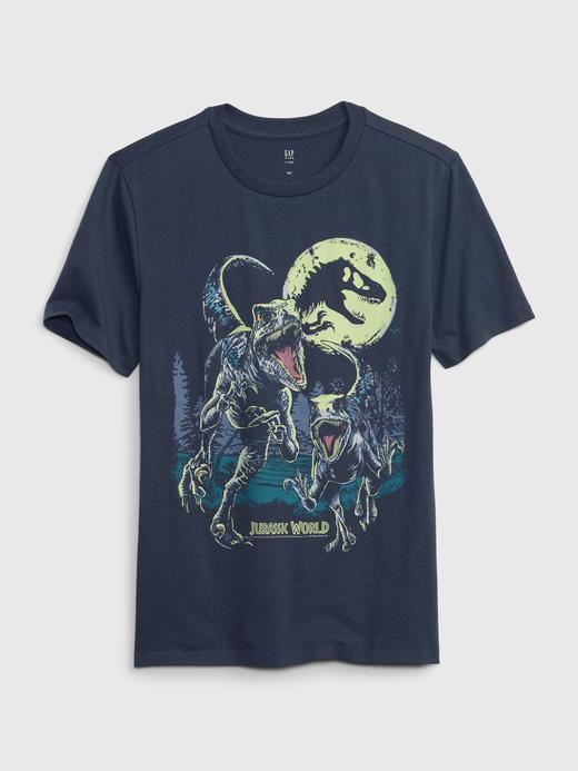 Erkek Çocuk Lacivert Jurassic World Grafik Baskılı T-Shirt