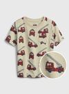 Erkek Bebek Krem 100% Organik Pamuk T-Shirt