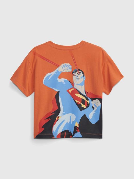 Erkek Bebek Turuncu DC™ Grafik Baskılı Oversize Kısa Kollu T-Shirt