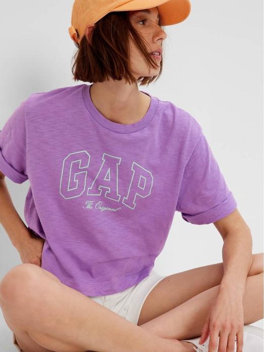 Kadın Mor Gap Logo T-Shirt